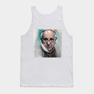 portrait of Pope Francis Tank Top